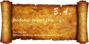 Bodoky Angelika névjegykártya
